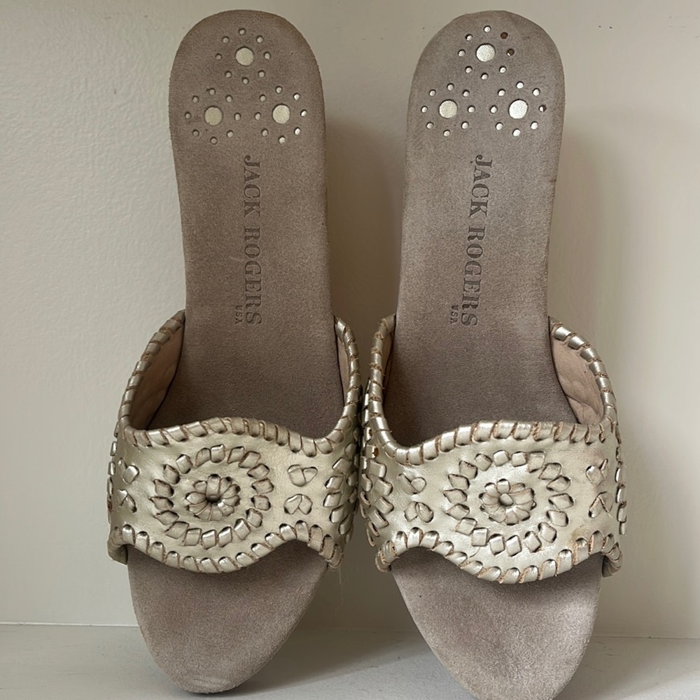 Jack Rogers metallic slide